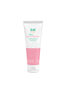 Vibe Sensation — Lubrificante Íntimo Vibrante Beijável Sabor Morango 50ml Intt