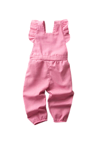 Jardineira Camel Babado