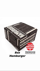 Caixa Hamburguer Box Black 120x80x120mm  - Com 50 unidades
