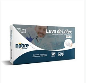 Luva Latex C/PO  M nobre c/100