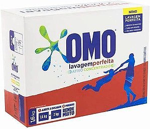 Sabao em po OMO Lavagem perfeita ANTI-RESIDUOS 1,6KG