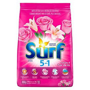 Sabão em pó para tecidos e roupas Surf 5 em 1 Rosas e flor de Lis -800g