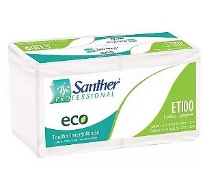 Papel Interfolha 100% celulose 22x23cm 3 dobras FS c/2.400 folhas -  Santher