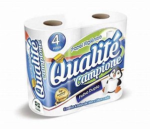 Papel Higiênico Folha Dupla 4 rolos de 30mx10cm - Qualite