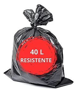 Saco De Lixo 40 Litros Tamanho 65cm X 60 Cm De Boca) 100 Und