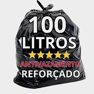 Saco De Lixo 100 Litros Uso Pesado Bem Reforçado Grosso 20 un