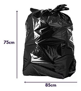 Saco De Lixo 100lt (85cmx75cm De Boca) - Micra 0,3 100 Un