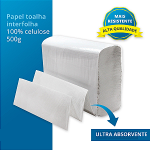 Papel Toalha Interfolha 100% Celulose 500g