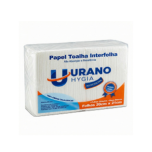 kit 6000 Papel Toalha Interfolha Branco Urano Hygia