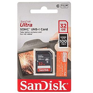 Cartão Sandisk Ultra SDHC UHS-I Classe 10 - 32 Gb 100MB/s