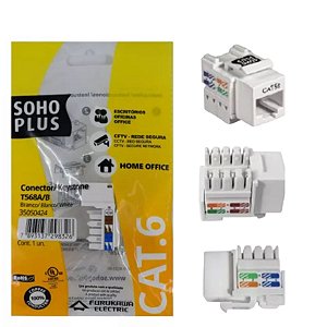 Keystone Rj45 Cat6e Branco Soho Plus Furukawa 10 PCTS