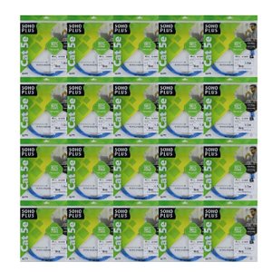 Kit 20 Patch Cord Furukawa SohoPlus Cat5e 1.5m Azul RJ-45 UTP