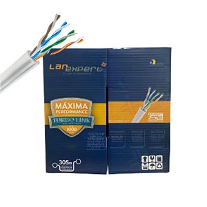 Cabo De Rede Cat5e Utp Cmx Lan Expert Turbo 305 Metros Branco