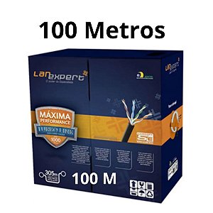 Cabo De Rede Cat5e Utp Cmx Lan Expert Turbo 100 Metros Branco