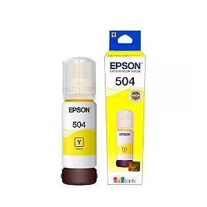 Refil de Tinta Epson T504 Amarelo - T504420 - Original