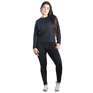 Conjunto Segunda Pele Básica Flanelada Feminina