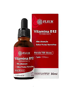 Vitamina B12 Metilcobalamina em Gotas - 30ml - 750 doses - Fleur