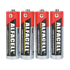 Pilha Alfacell AA - Com 4 Unidades