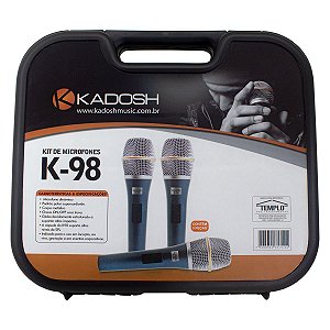 KIT COM 3 MICROFONES COM FIO KADOSH K98