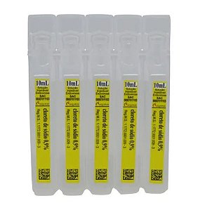 Soro Estéril 0,9% Injetável 10ml c/ 5un