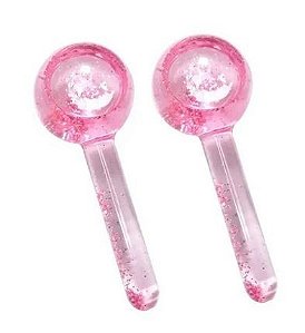 Par de Esferas Ice Ball c/ Glitter - Rosa