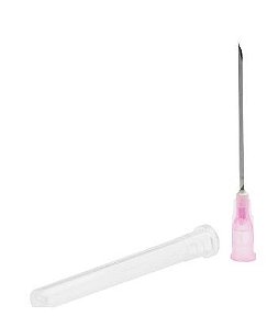Agulha Hipodérmica (40x1,20mm/18g) Pink - Uniqmed c/ 10un