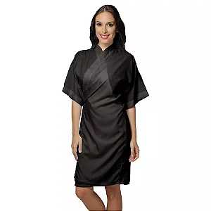 Quimono de Seda Preto Tokio - Santa Clara