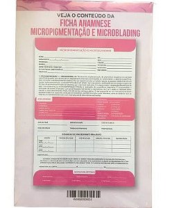 Ficha de Anamnese Estética Corporal c/ 100 Folhas