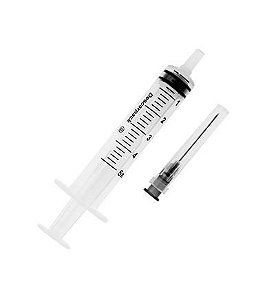 Seringa Slip c/ Agulha 10ml -  25x0,70mm 22g c/ 10un - Descarpack