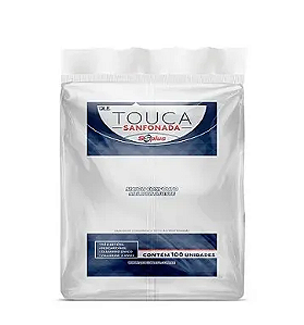 Touca Sanfonada Descartável Branca c/ 100 - SSPlus