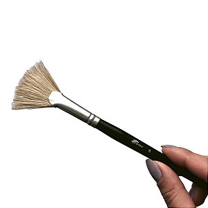 Pincel de Cerdas Naturais para Ácido Preto - Nº 6 -ESTEK