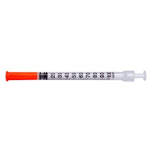 Seringa c/ Agulha Fixa para Toxina Botulínica 8x0,30mm 30g 1ml 100UI c/ 10un - Uniqmed