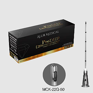 Microcânula Semiflexível ProDeep MCK 22G 50mm c/ 25un - Alur Medical