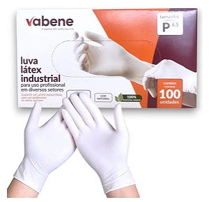 Luva Látex c/ pó 100un - Vabene
