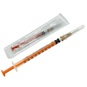Seringa para Insulina c/ Agulha Removível 0,45x13mm 26G (Caixa c/ 100un) - SR