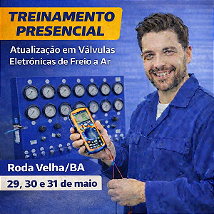 Treinamento Presencial em Roda Velha/BA - Atualização em Válvulas Eletrônicas de Freio a Ar