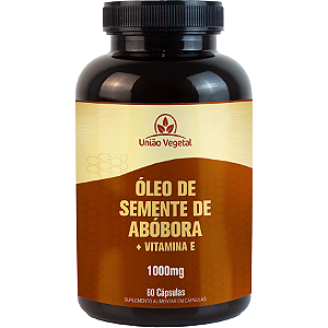 OLEO DE SEMENTE DE ABOBORA + VIT E 60 CAPS - UNIAO VEGETAL