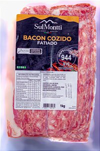 Bacon Fatiado  SulMontti Pacote 1 Kg