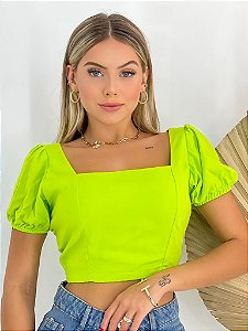 BLUSA BRUNA MANGA CURTA