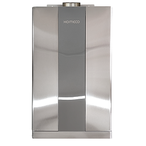 Aquecedor a gás cinza ou inox komeco 21 litros GLP