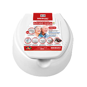 ASSENTO SANITÁRIO OVAL ELEVADO 13,5CM COM TAMPA