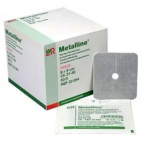 Curativo Esteril Absorvente Metalline Traqueostomia 8 X 9 - unidade