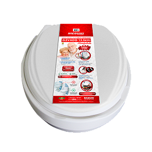 ASSENTO SANITÁRIO OVAL ELEVADO 13,5 ALMOFADADO