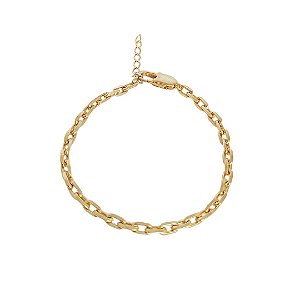Pulseira elos cartier banhada em ouro 18k