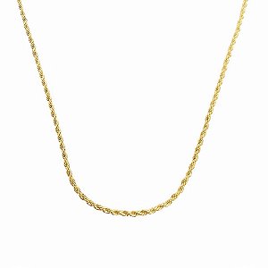 Colar cordão baiano banhado em ouro 18k