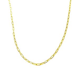 Colar longo em banho de ouro 18k elos cartier