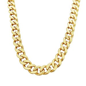 Colar em banho de ouro 18k com elos grumet