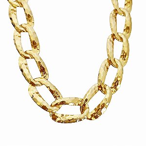 Colar em banho de ouro 18k com elos grandes