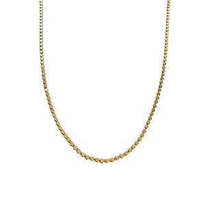 Colar banhado em ouro 18k com bolinhas achatadas