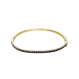 Bracelete banhado em ouro 18k cravejado de zircônias azuis